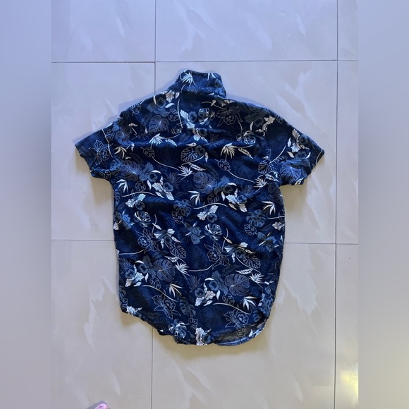 Womens Summer Tops - Blue Blouse / Shirt - Elastane - Floral - Casual Free Plane - Picture 12 of 16